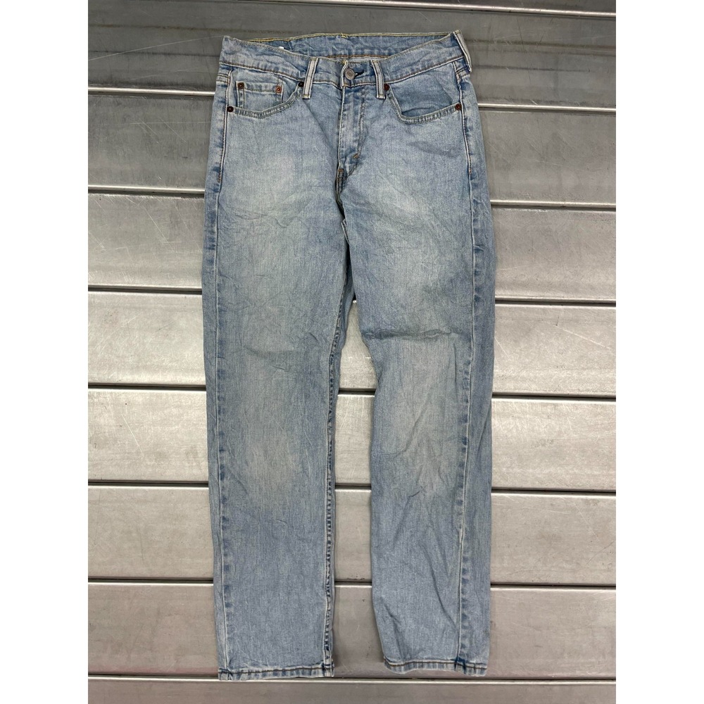 Levis 514 Men Jeans 29X29 Blue Light Wash Denim Straight‎ Leg